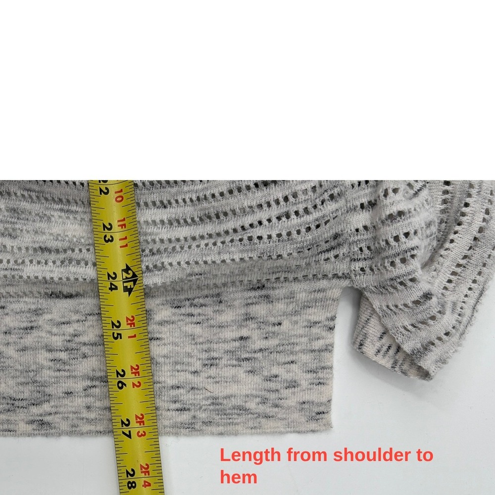 LOFT Open Front Marled Knit Cardigan Sweater Small Lightweight Coastal Weekend - Picture 8 of 10